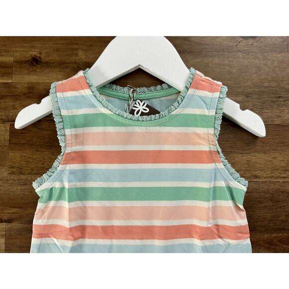 NWT Matilda Jane Enchanted Garden Marble Falls Knit Striped Green Blue Tank Top - Picture 3 of 8